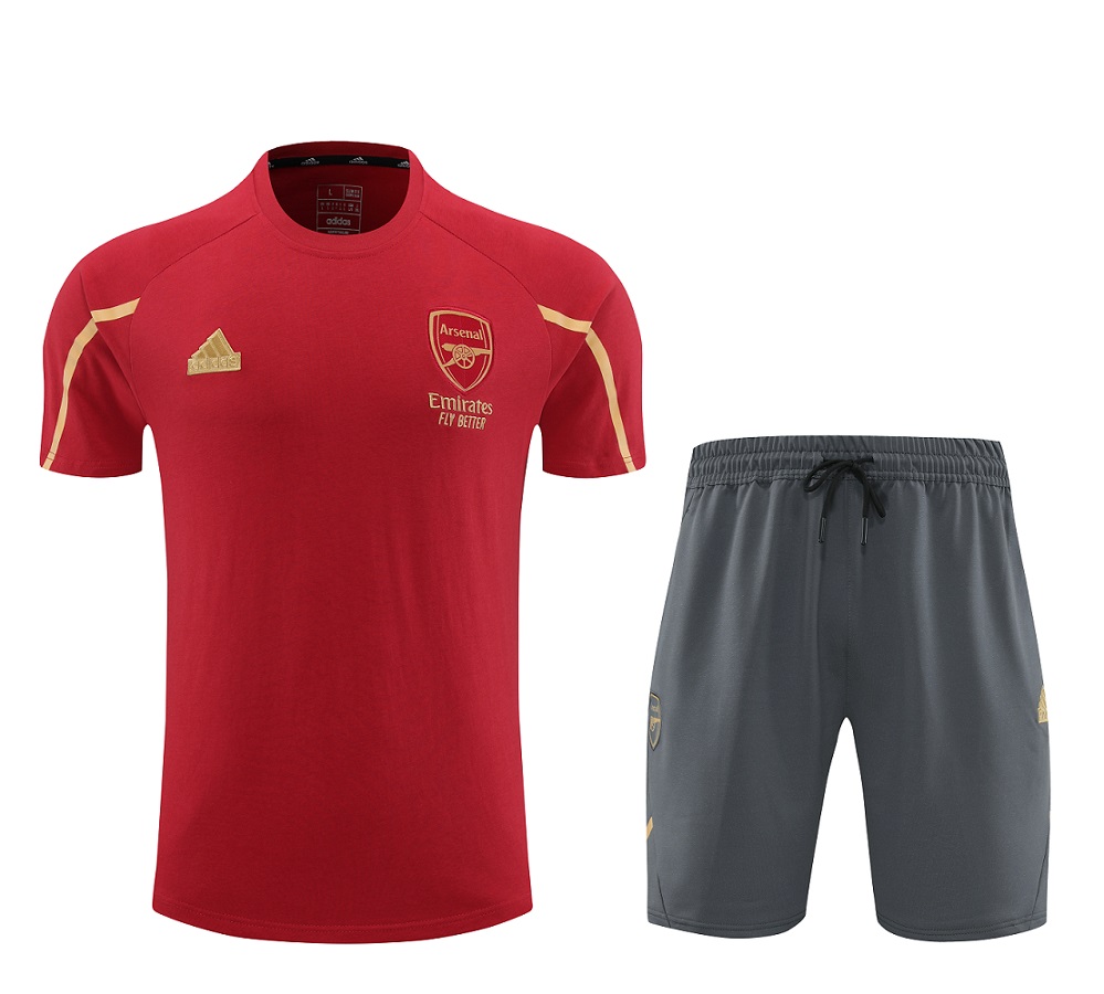 AAA Quality Arsenal 24/25 Golden/Red Training Kit Jerseys